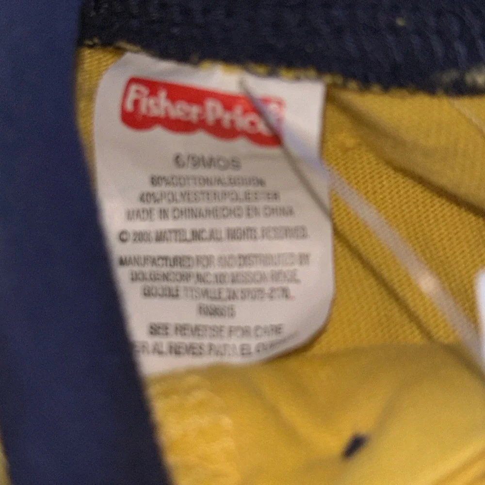 Vintage Fisher Price Baby Boys 6-9M Construction Truck Shirt Shortalls NWT